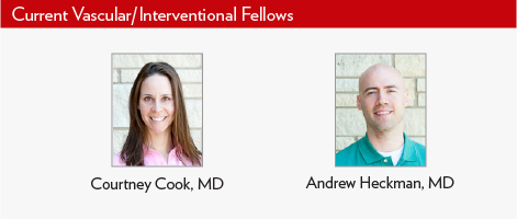 Current Vascular Interventional Fellows, Drs. Courtney Cook and Andrew Heckman