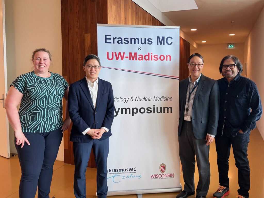 Left to right: Rianne van der Heijden, MD, PhD from Erasmus MC; Kenneth Lee, MD, MBA; Edwin Oei, MD, PhD from Erasmus MC; and Sandip Biswal, MD.