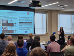 Fatima Rashidi, a postdoc research fellow presents at the conference.