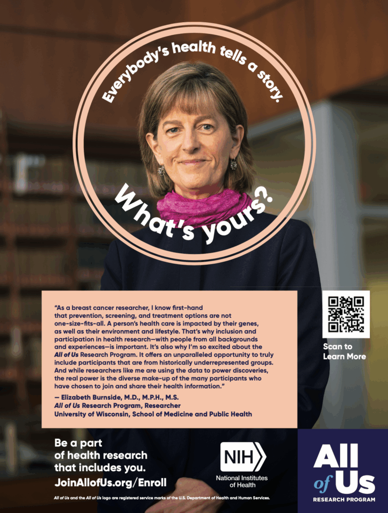 Elizabeth Burnside Promotes NIH’s All of Us Research Program ...