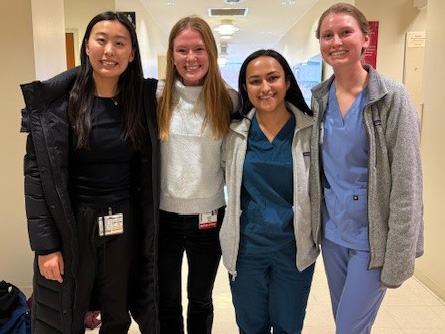 Student leaders from IRIG and RIG. From left to right: Isabelle Lee (IRIG), Elizabeth Collinson (RIG), Rishika Joshi (RIG), and Crystal Cafferty (IRIG and RIG).
