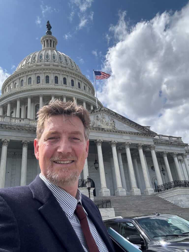 Oliver Wieben, PhD pictured outside the U.S. Capitol on March 31, 2025.