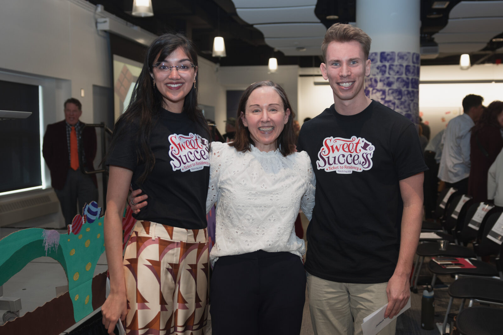 Allison Grayev and fourth year medical students at the UW match event.