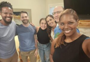 Jade Anderson, MD and Drew Ross, MD co-hosted a game night with their resident mentees Sean Duminie, MD and Lilian Gibson, MD to get to know them.