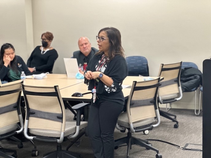 Dr. Elezaby shared her story (along with advice to current trainees) at an event on February 15, 2023.