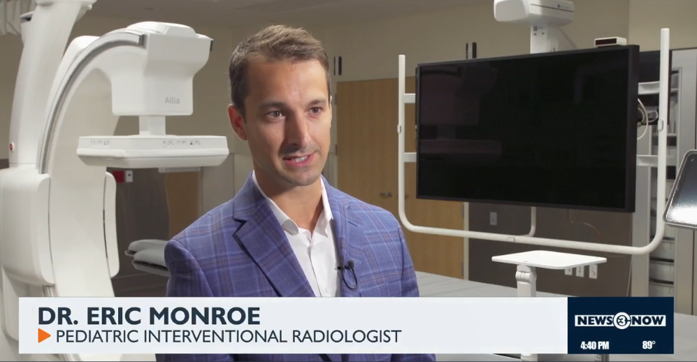 A screenshot of Dr. Monroe speaking during a news segment.