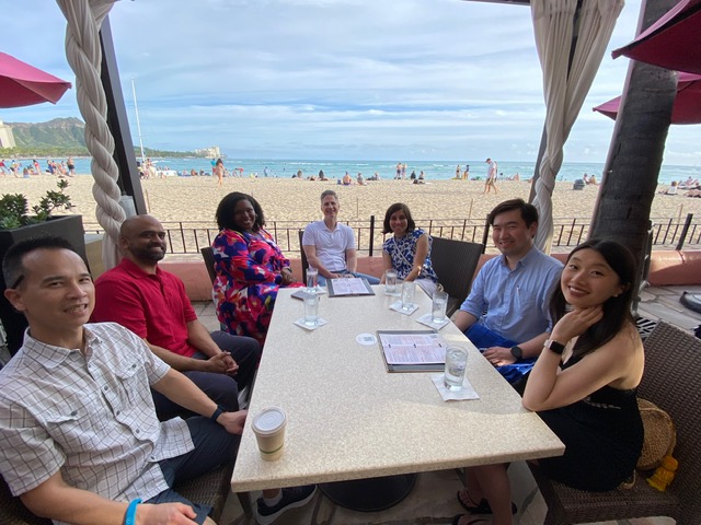 (Left to right) Joseph Tang, MD; Anand Narayan, MD, PhD; Jade Anderson, MD; Humberto Rosas, MD; Tabby Kennedy, MD; Anthony Jiang, MD