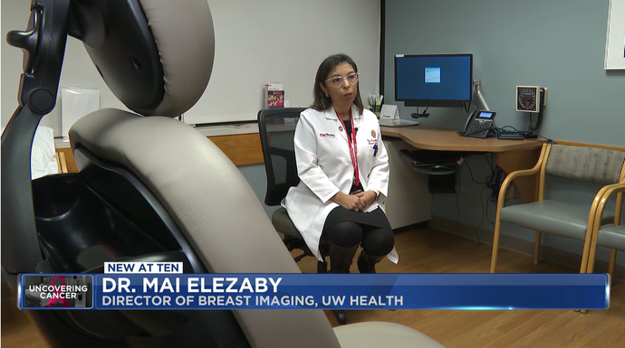 Mai Elezaby getting interviewed by NBC 15