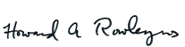 Howard Rowley's signature